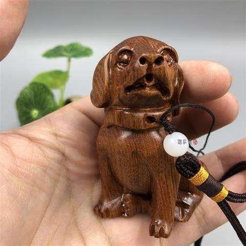 沈水ラオス黄花梨木雕手件文游胡桃手串十二生肖豚ストラップ置物牛|undefined