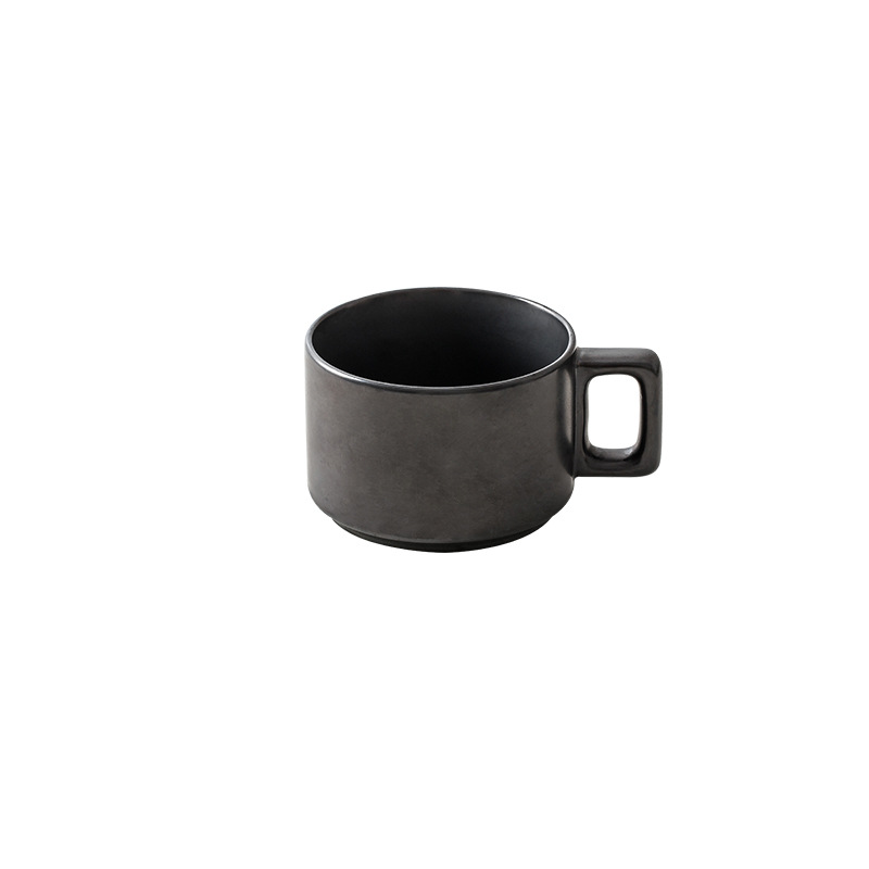 Taza de café de cerámica nórdica estilo europeo pequeño lujo simple personalidad elegante de gama alta taza con tapa