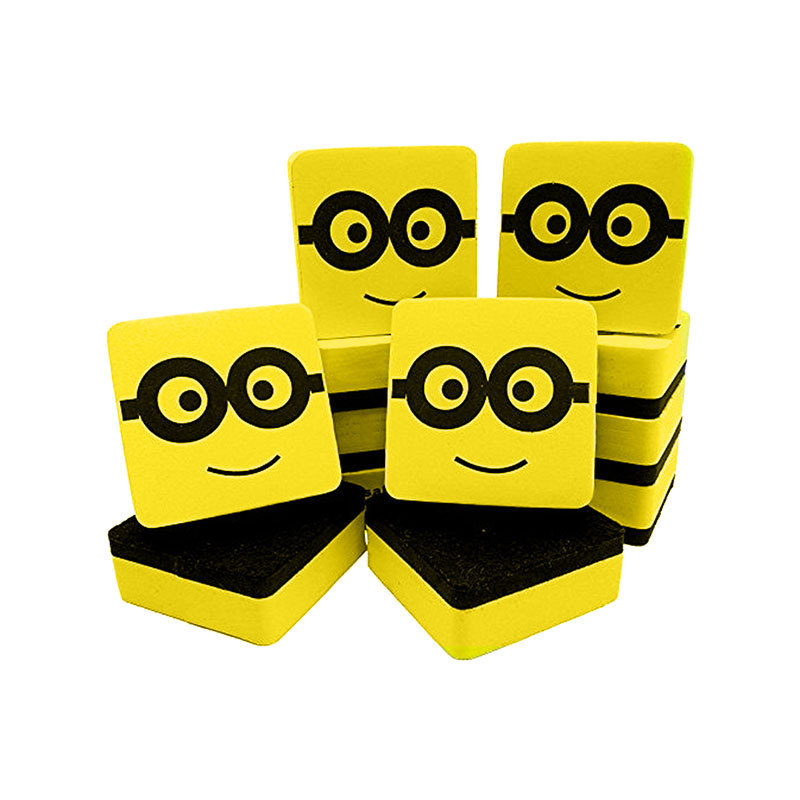 Felt Flannel5*5 Small Square Magnetic Blackboard Eraser Minions EVAPlush Cloth Whiteboard Eraser Magnetic Children's Eraser