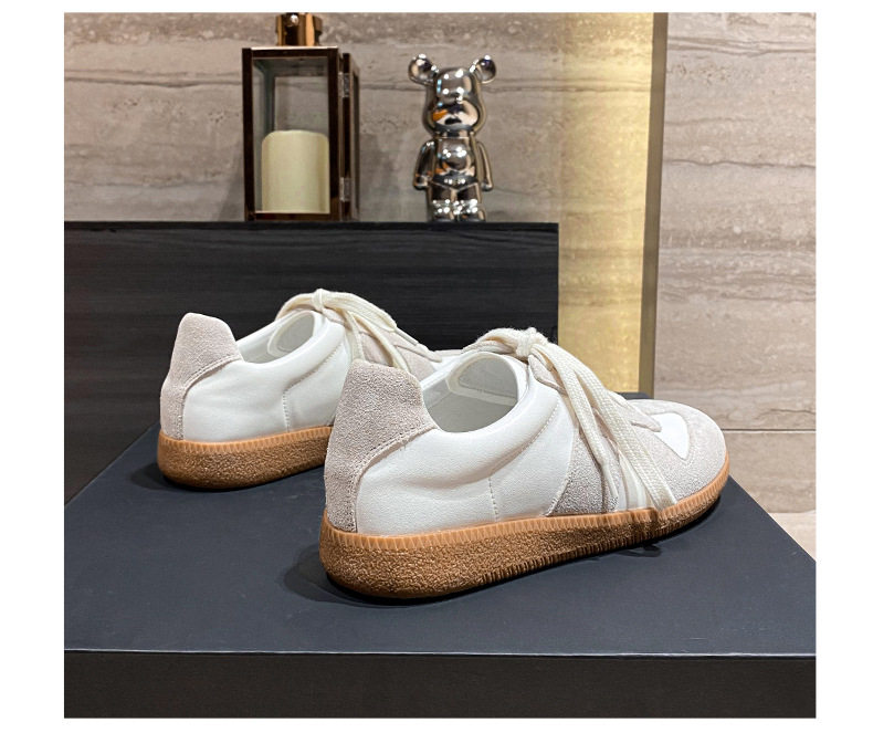 Giày sneaker nữ da thật cổ thấp phong cách tối giản, đế cao su chống trượt — V2 lót nhung, V2 một lớp bên trong chi tiết 24