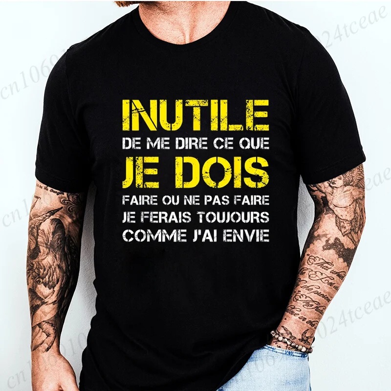 Fashionable Men's T-Shirts, Shirts, Homme Humor, Je Ferais Comme J'Ai Envy T-Shirt Fashionable Men's T-Shirts, Shirts, Homme Humor, Je Ferais Comme J'Ai Envy T-Shirt