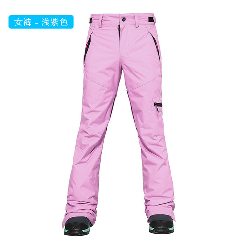 Women's Men's Snowboard Ski Pants Slim Fit Waterproof Windproof Warm Snow Pants Dual-Surface Ski Suit