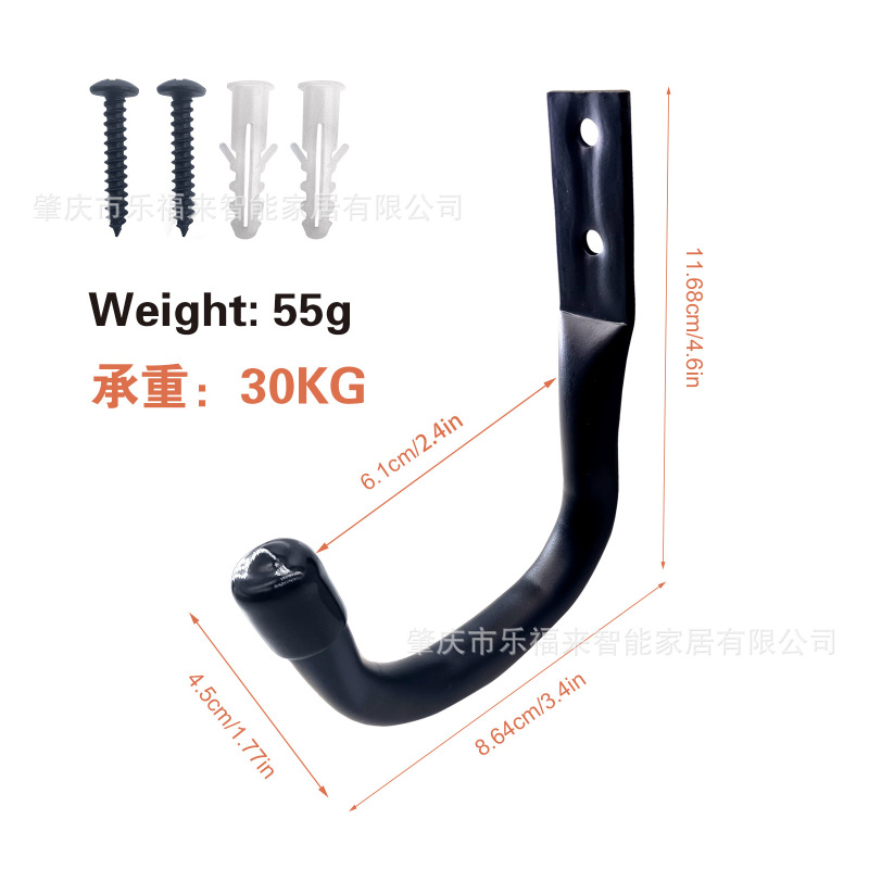 フックセット ガレージフック 6個パック 自転車フック ガレージ収納フック マッチングネジ 壁掛け|undefined
