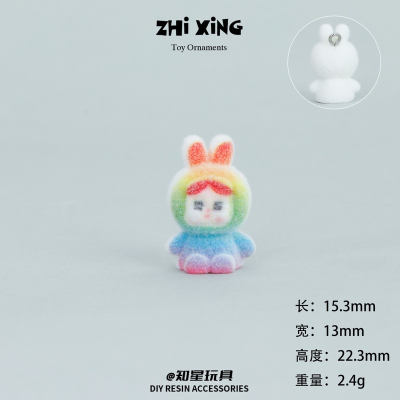 微缩卡通立体仿真上钉植绒小甜豆哭包 批发创意小摆件树脂DIY配饰|undefined