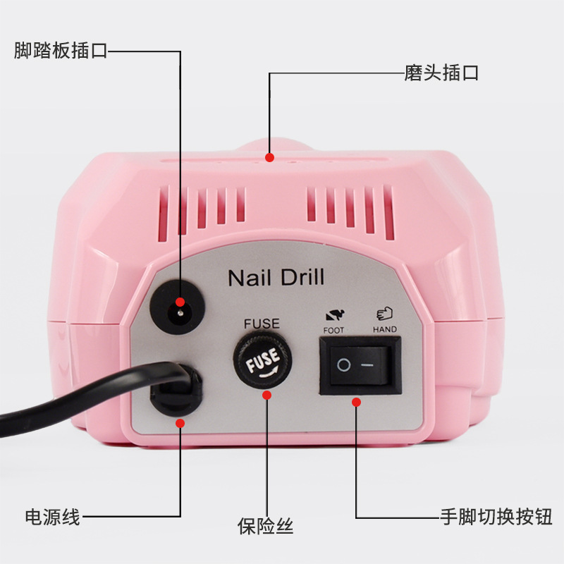 Máquina de amolación de uñas especial 35000RPM amolador de uñas eléctrico amolador de uñas conjunto completo de herramientas de manicuras