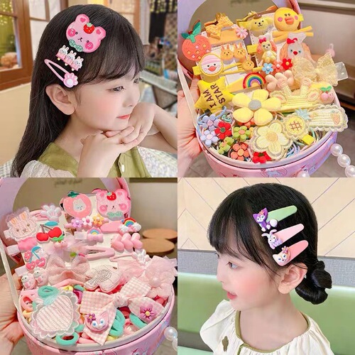 Children's hair clip set cute BB clip girl's broken hair bangs side clip Korean version hot selling cute baby hair clip
