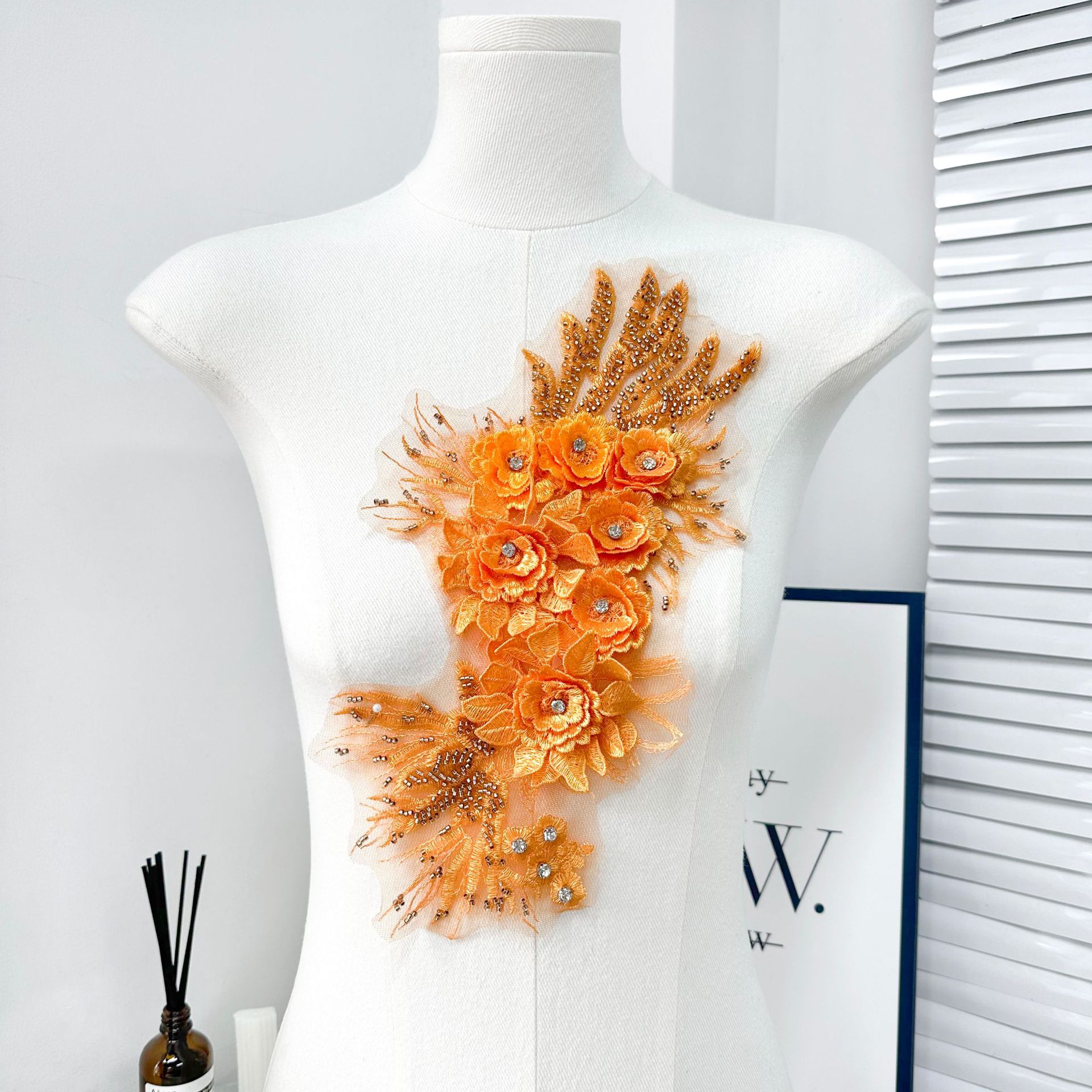 Nuevo bordado de malla, pegatinas de tela con cuentas, decoración de vestidos de novia, pegatinas de parche de flores, accesorios de ropa de bricolaje, ventas directas de fábrica image 5
