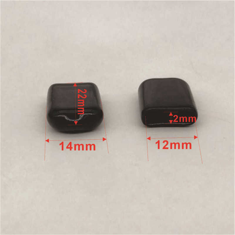 PVC透明扁管套 5x25mm 方形封口套 - 家具软胶保护套/扁铁管套|undefined