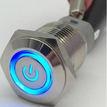 金属按钮带大电流自复/自锁位开关防水有锁无锁平头高头金属开关