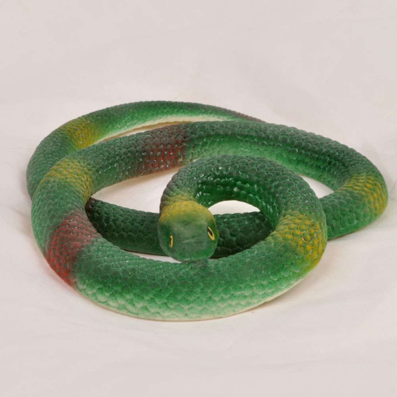 65 대형 고무 뱀-짙은 녹색