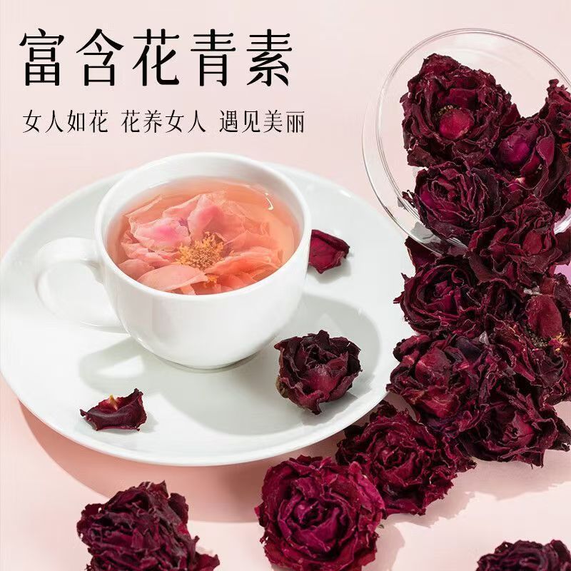 Mo Hong Rose Bud Tea 40g Whole Rose Crowns for Hot Brew Fragrant Floral Infusion in use