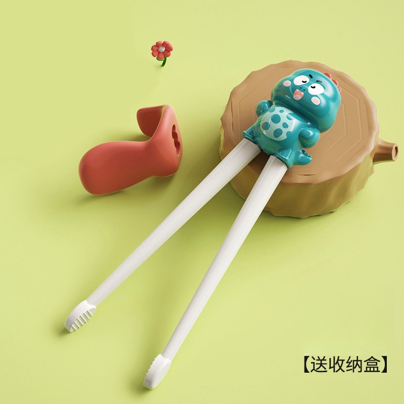 Hukou 학습 젓가락-공룡 (녹색)