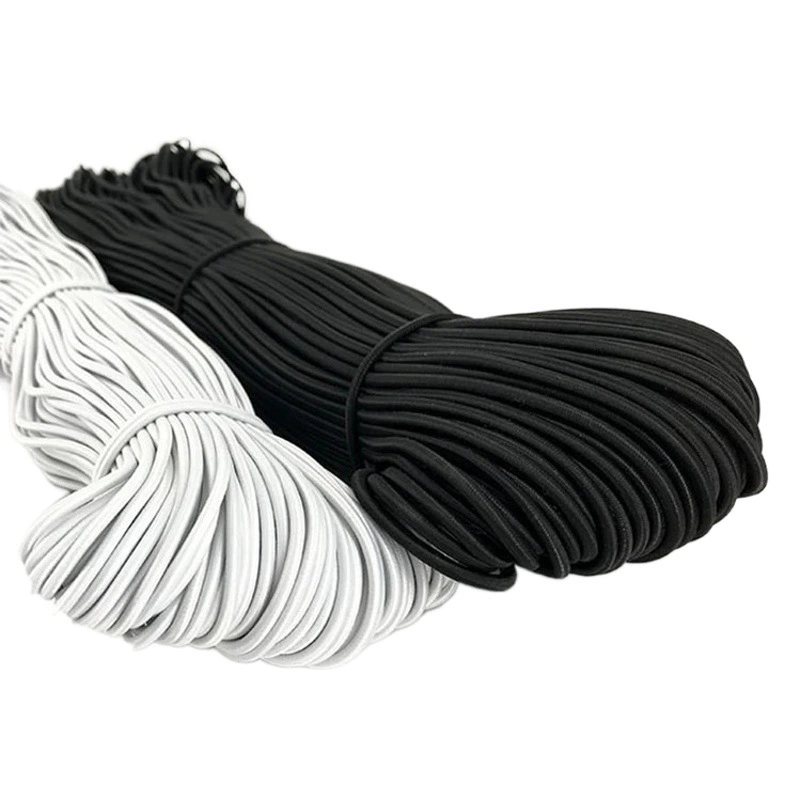 Круглый эластичный шнур диаметром 0,8–20 мм для одежды, эластичный шнур из латекса для браслетов, линия батута, высокоэластичная резинка.