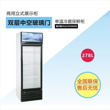 冰激凌柜圆弧玻璃门雪糕柜展示柜卧式冰柜厂家商用冷冻柜228-358L