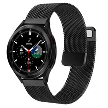 适用三星通用watch45华为watch3两节带20/22mm米兰尼斯不锈钢表带