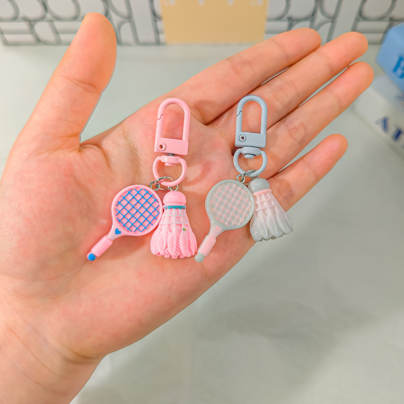 Colorful Buckle L96 Simulated Badminton Keychain Cute Pendant Student Couple Gift Creative Keychain Gift Bag Colorful Buckle L96 Simulated Badminton Keychain Cute Pendant Student Couple Gift Creative Keychain Gift Bag