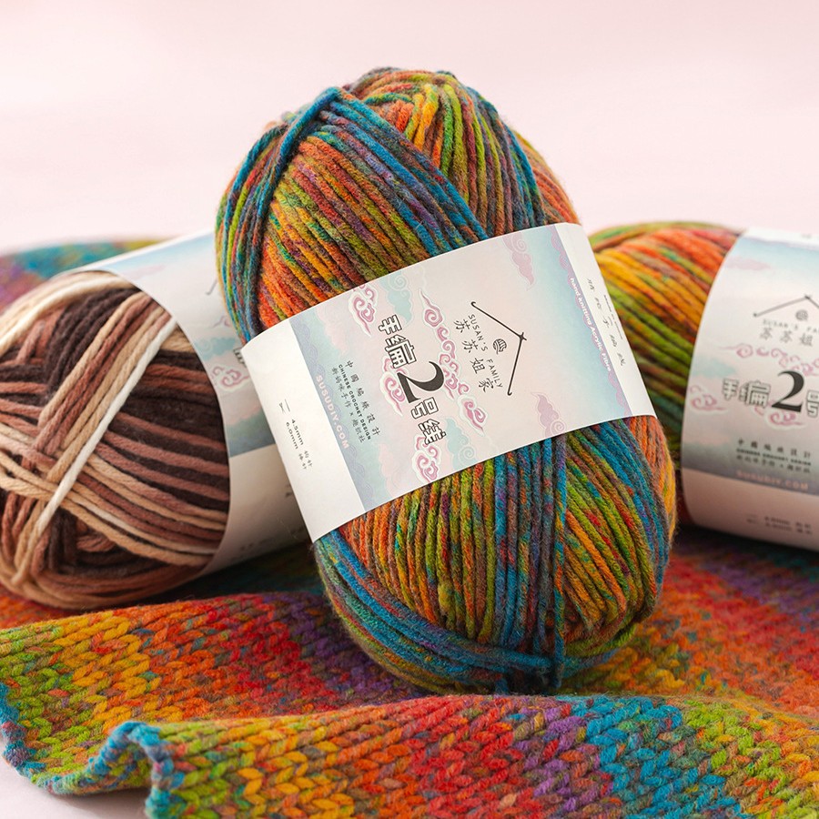 手编2号女围巾线毛线团手工diy编织玩偶针织材料包送男友