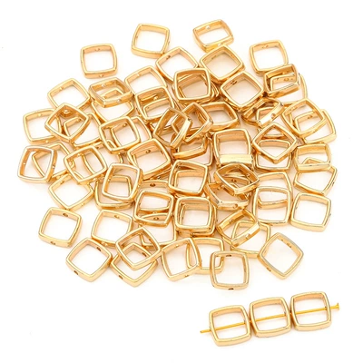 Beads and Round Bead Accessories | Zərgərlik ara hissələri - gold-square-14mm-50-pcspack