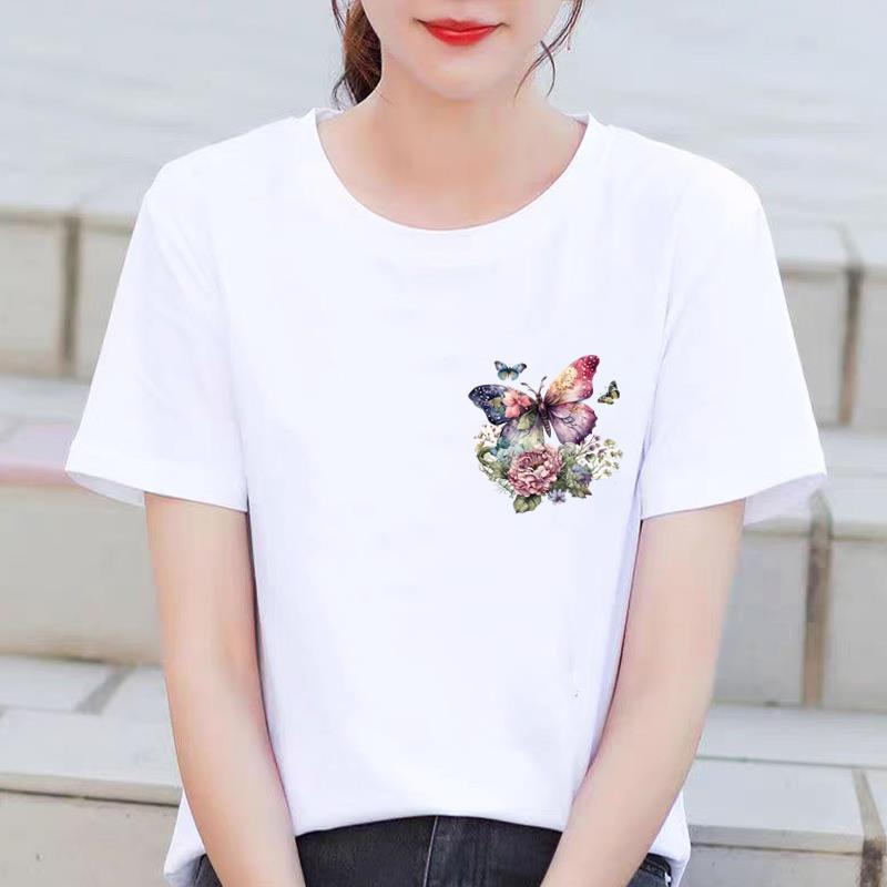 작은 그림 흰색 티셔츠 NX-13J