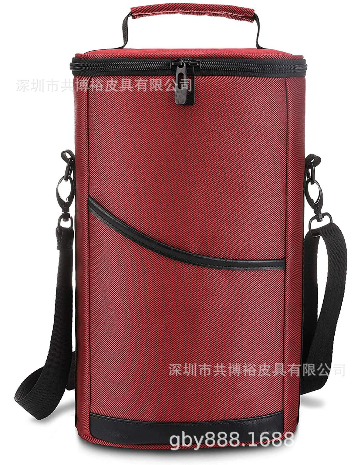 Фабричная индивидуальная полиэстеровая твиловая сумка для льда из красного вина, термосумка, сумка для защиты фруктов, сумка для хранения свежести, контрастный цвет