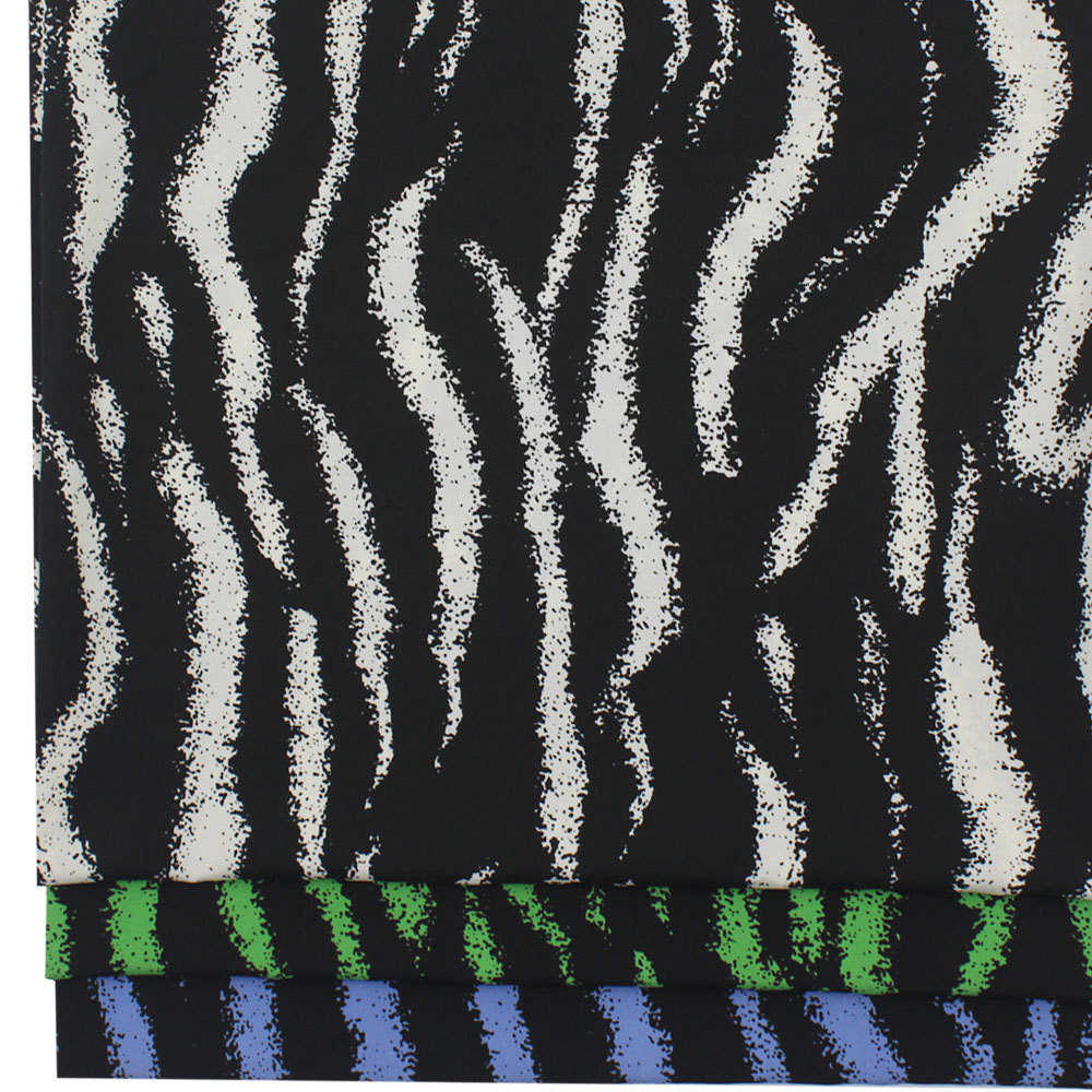 新款雪纺斑马纹印花布100D四面弹印花女衬衫连衣裙童装防蚊裤面料