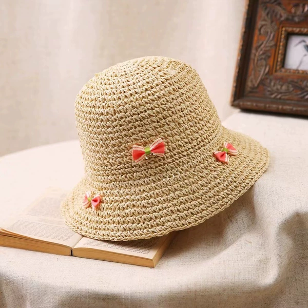 With bow, beige