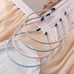 簡約時尚網紅同款學生少女成人不傷發網格布藝金屬發箍頭飾髮飾