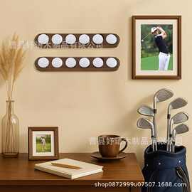 新款木制高尔夫球支架摆台式高尔夫分格收纳陈列架乒乓球展示架