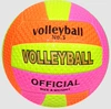 B thick twist pattern yellow orange red volleyball ball