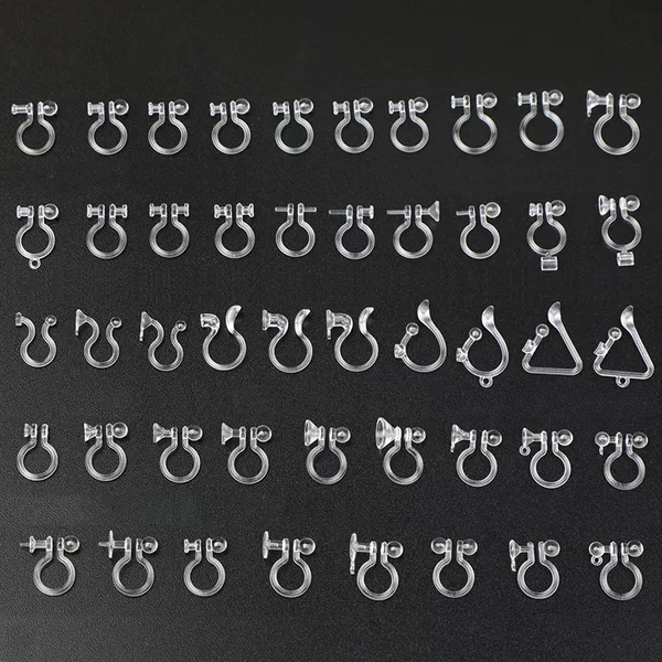 Transparent invisible U type resin ear clip DIY earring accessories not easily allergic ear clip converter factory wholesale