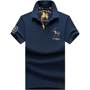 High-end brand Paul polo shirt men's summer New lapel short-sleeved T-shirt men's top cotton plus size T-shirt