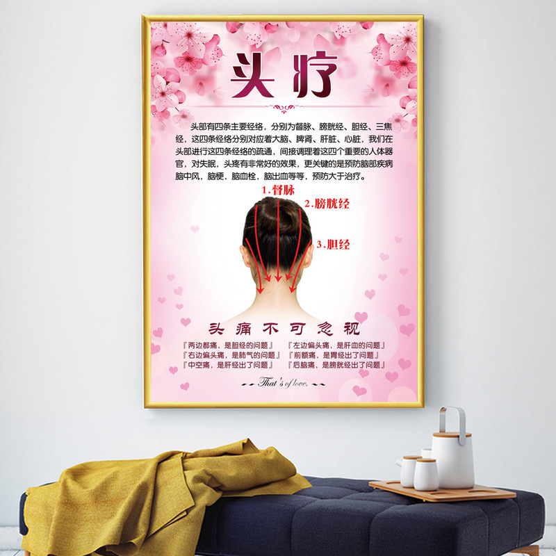 美容院装飾画美体掛け画肩首ポスター顔ケア画像シール美体背景画kt板|undefined