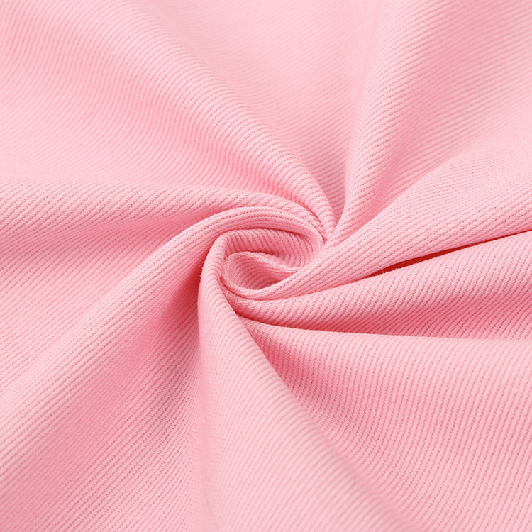 Tienda de tela en línea 265gsm tela orgánica de color sólido Twill fábrica textil proveedor al por mayor