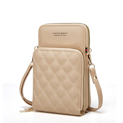 Fashionable New Embroidered Mobile Phone Bag Shoulder Crossbody Women's Diamond Banknote Clip Embroidered Coin Purse Y169