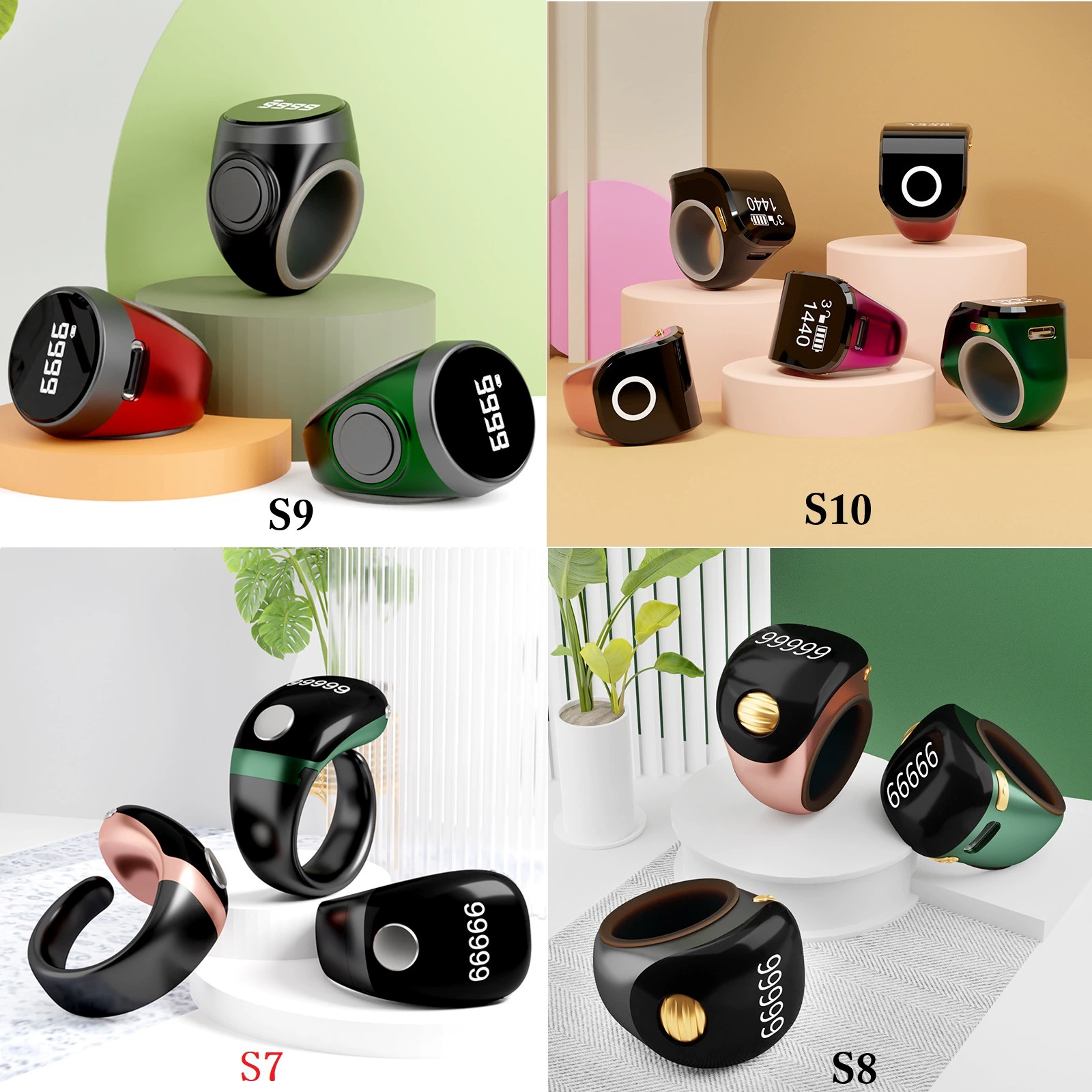 Аккумуляторное кольцо OLED-экран многофункциональный электронный счетчик завод прямых продаж интеллектуальный точный цифровой дисплей