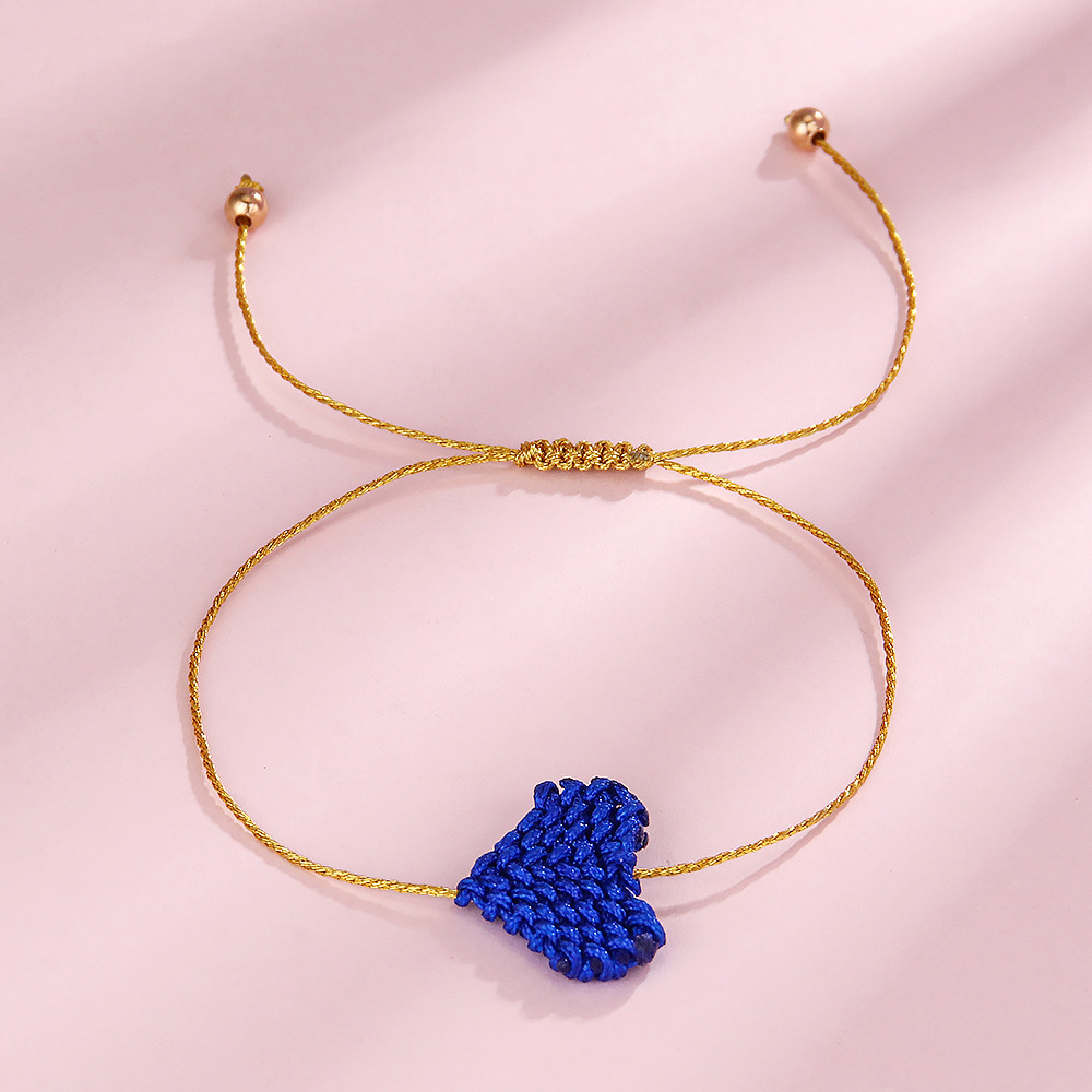 Unisex Gender IG Style Bohemian Simple Style Heart Shape Cord Wholesale Bracelets