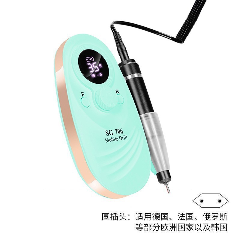 Lijadora de uñas transfronteriza, cargador, removedor de uñas portátil, piel muerta, almacenamiento de energía, lápiz de molienda, herramientas de uñas, Amazon