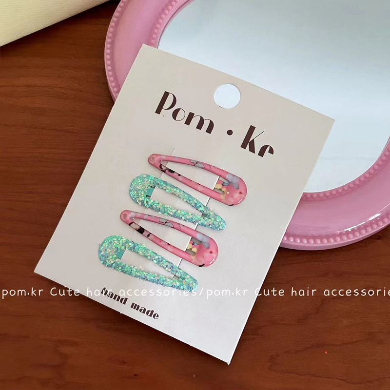 Pinzas BB infantiles con lentejuelas – colores vibrantes, para flequillo/cabello fino