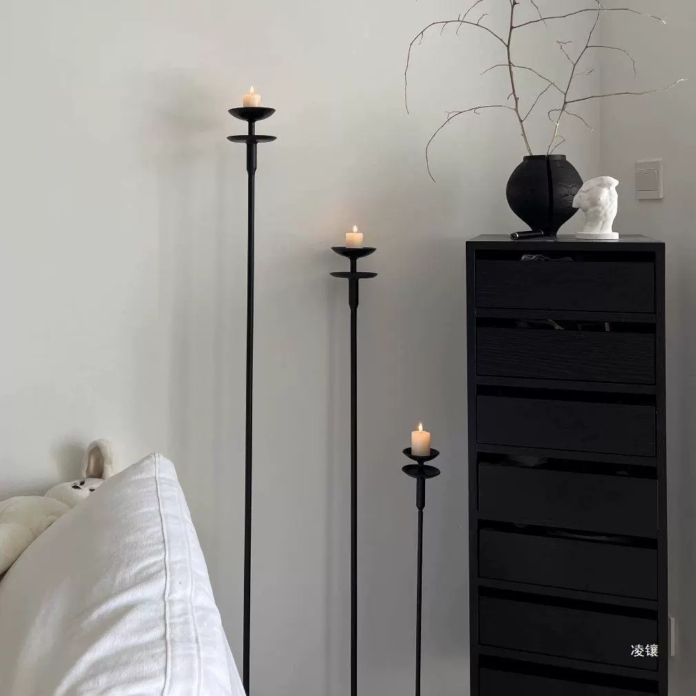 Ретро чугунный подсвечник масляная лампа украшения антикварного железа