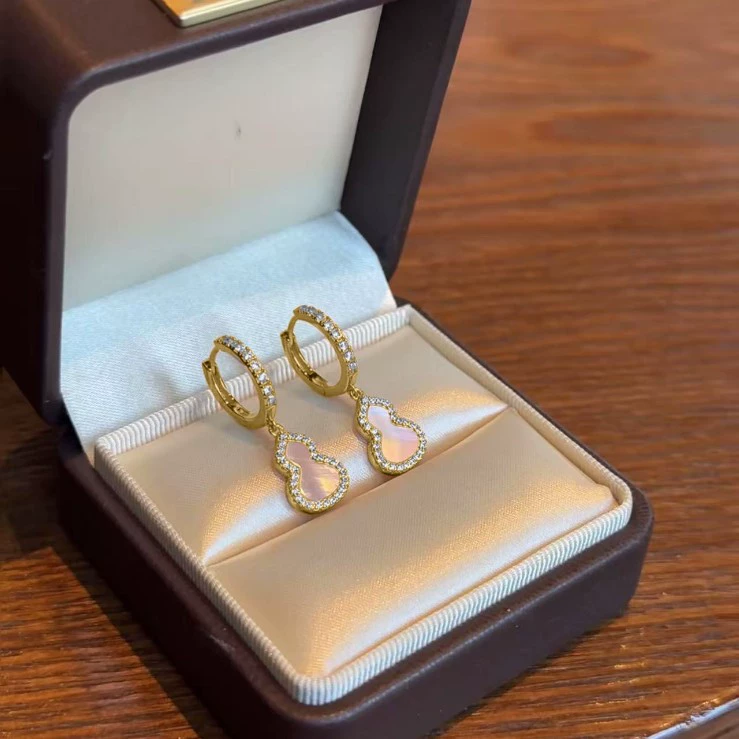 Organic universal sexy earrings, 925 sample silver, light luxury style