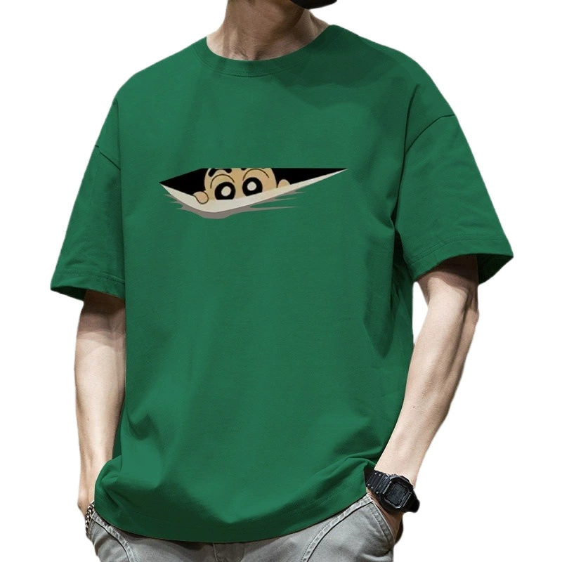 Cotton body-friendly short sleeve T-shirt, round collar, oversize