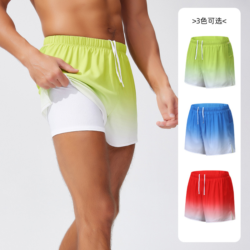 2026 pantalones cortos de doble capa para hombres y mujeres en verano transfronterizo pantalones cortos de baño relajados pantalones de playa para el ocio y los pantalones cortos de secado rápido