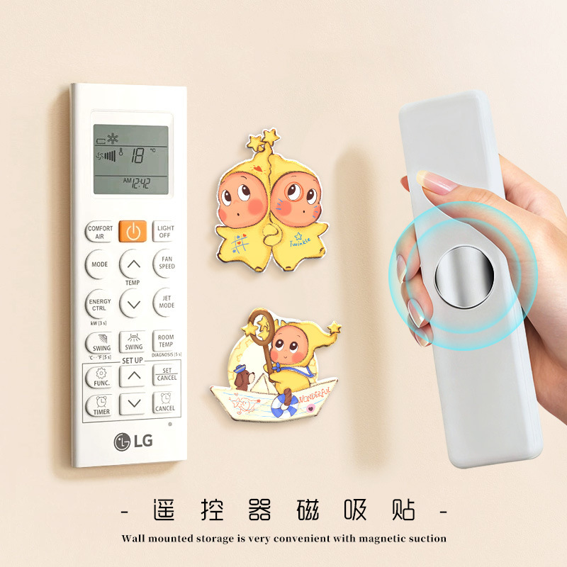 Cartoon Remote Control Magnetic Sticker Storage Wall Mount No-Drill Strong Magnetic Strip Power Strip Holder Snap-On Fastener Cartoon Remote Control Magnetic Sticker Storage Wall Mount No-Drill Strong Magnetic Strip Power Strip Holder Snap-On Fastener