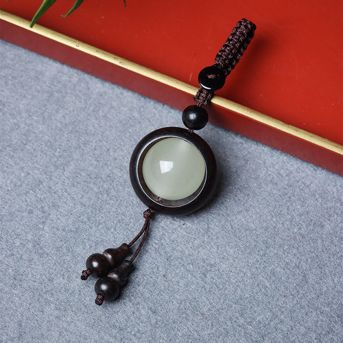 Best-selling Purple Sandalwood Exquisite Night Light Jewelry DIY Keychain Phone Car Charm Sandalwood Pendant Craftsmanship Gift