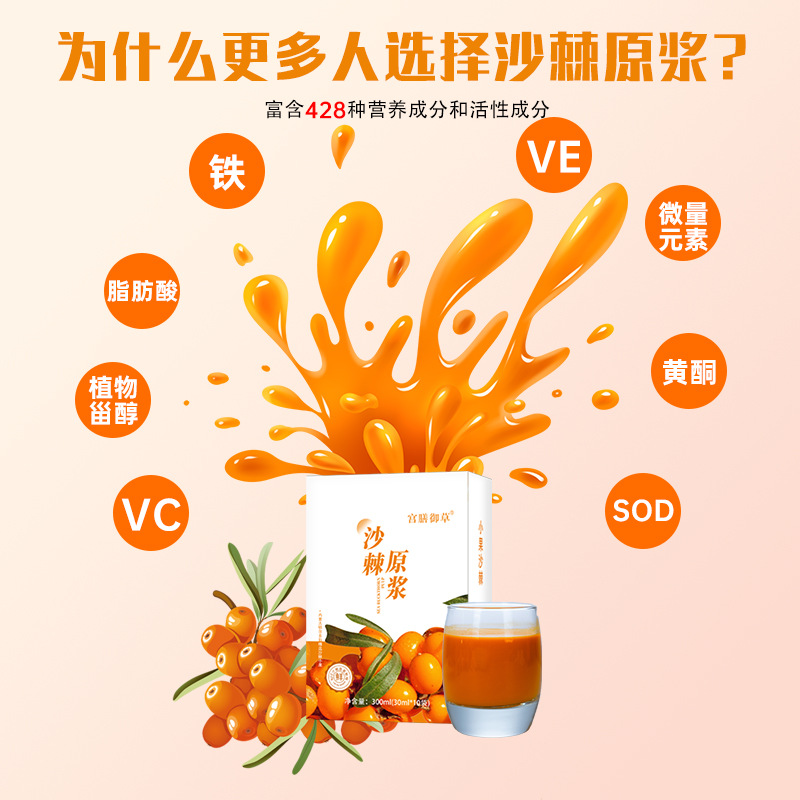 Sea Buckthorn Juice Puree Small Pack Portable 300ml Inner Mongolia Origin key features