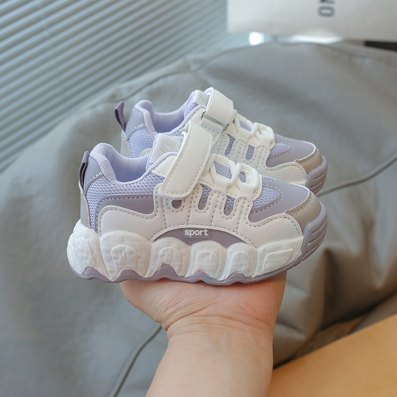 Zapatos deportivos para niños 2025 primavera nueva malla transpirable moda versátil con suela suave para niños, niñas y niños zapatos para padres