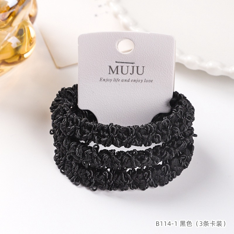 [Carga de tarjeta] sensación de alto nivel coreano de cabello de código de barras de moda de alta elasticidad de cabello anillo de cabello correa de cola de caballo