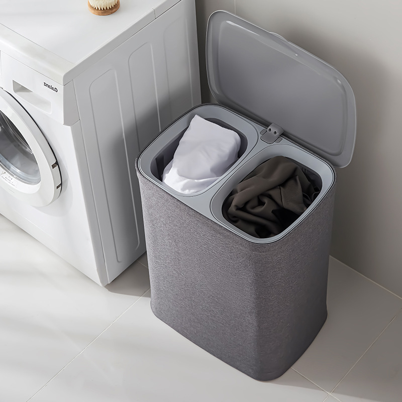 Cationic Cloth with Lid Dirty Clothes Basket Home Bedroom Storage Foot Pedal Foldableing Trash Can Debris Storage Basket