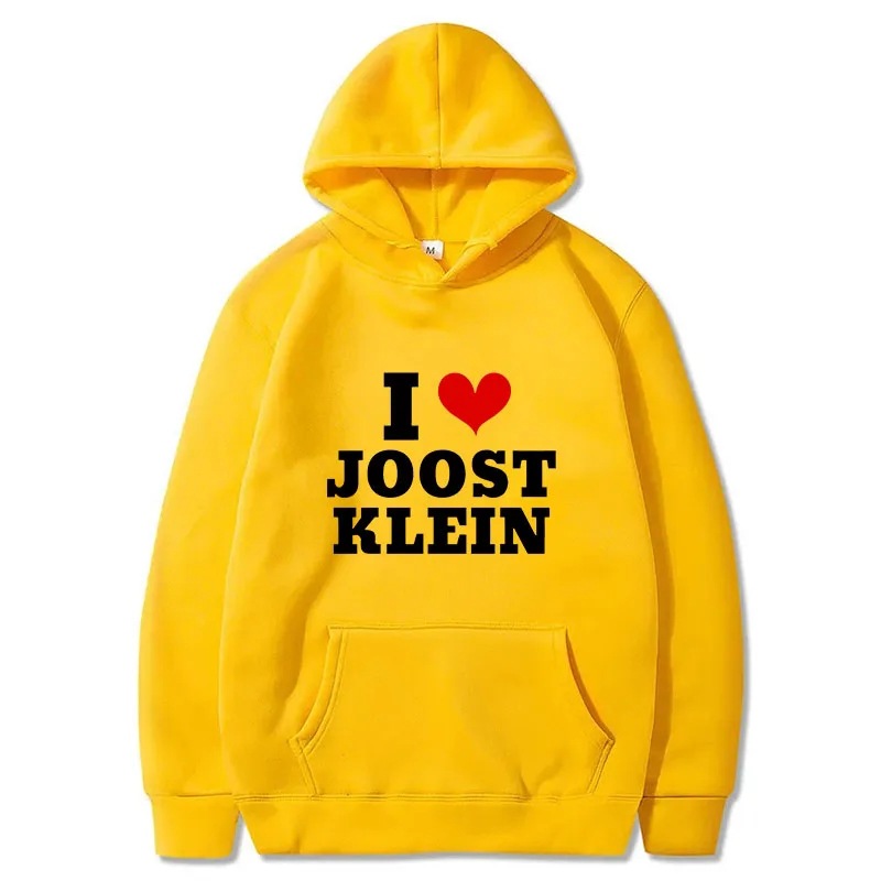 Suéter de hombre 2025 Me encanta Joost Klein estampado patrón divertido jersey retro hip-hop ropa de hombre