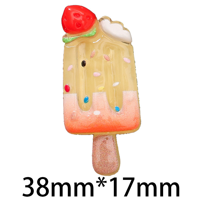 仿真卡通冰淇淋雪糕树脂食玩diy饰品配件奶油胶手工发夹材料批发|undefined
